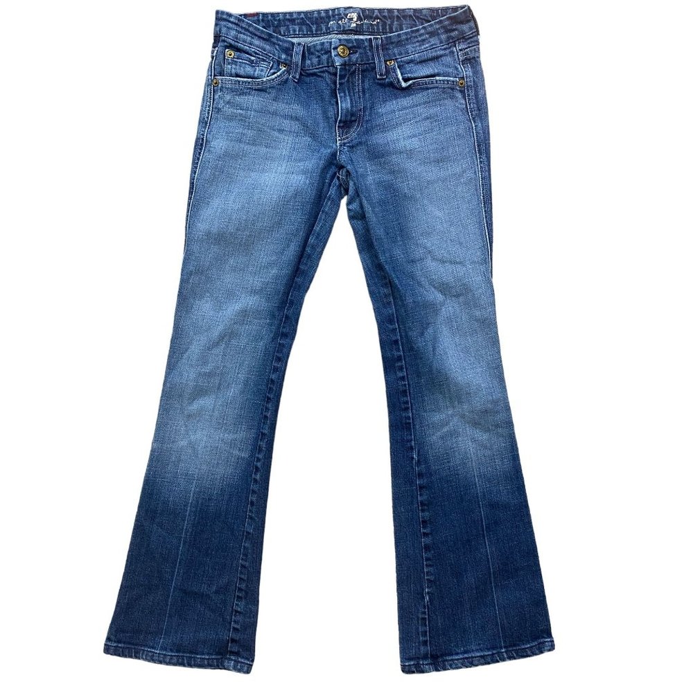 7 For All Man Kind Y2K Womens A Pocket Jeans 28 Distressed Boot Cut